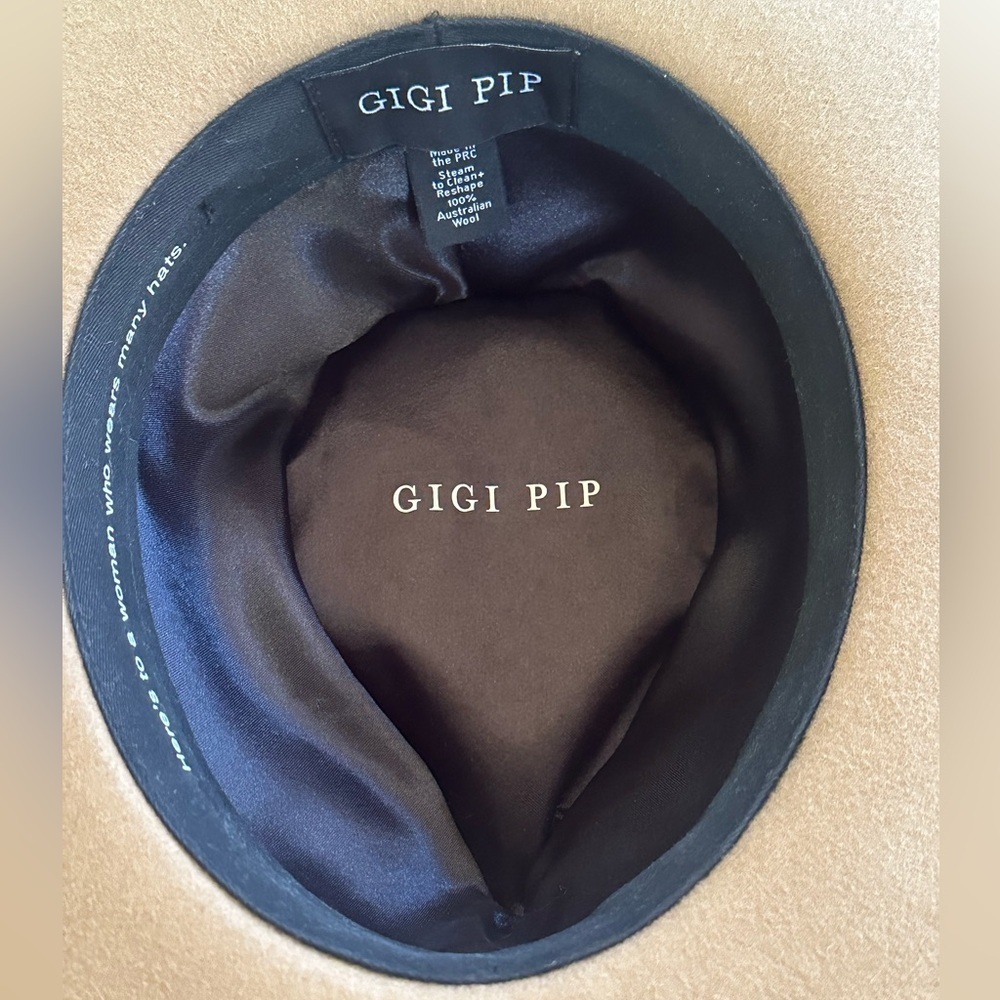 Gigi Pip “Monroe Rancher Fedora” Wool Hat In Brown Size S/M Excellent Condition! - Picture 10 of 15
